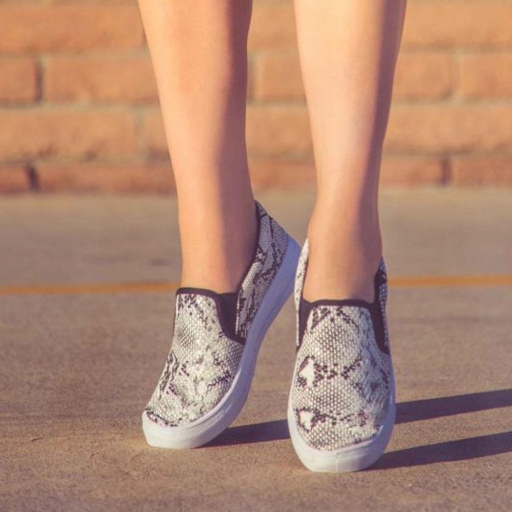 Snake Print Slip On
